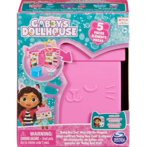 Gabby'S Dollhouse Mini Set De Juego C/Clip Baby Box Cat