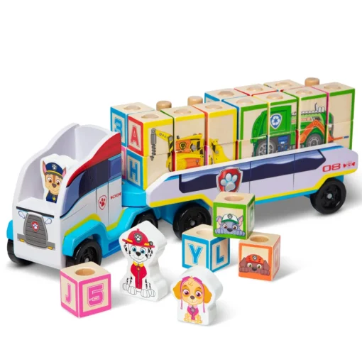 Melissa & Doug Camión De Madera Abc De La Patrulla Canina