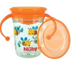 Taza Wonder Con 2 Asas Con Impresas En 360 Grados -Naranja